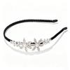Crystal Alloy Flower Hairband, Anti-slip Headband Hairpin, Bridal Headpiece