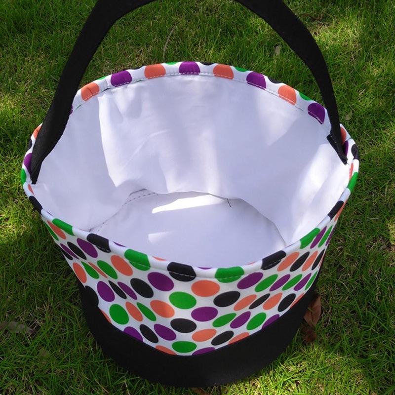 Halloween Portable Canvas Candy Bag Halloween Decoration Basket Kids Tote Bag Pumpkin Basket Halloween Decoration Other