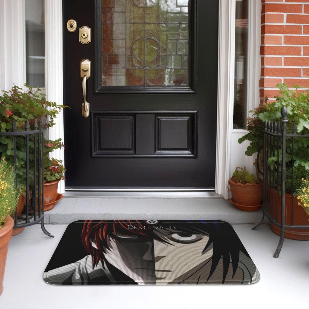 Deathes Anime Note Front Floor Door Entrance Welcome Mat Indoor Bath Kitchen Doormat Bedroom Carpet Rug Footpad