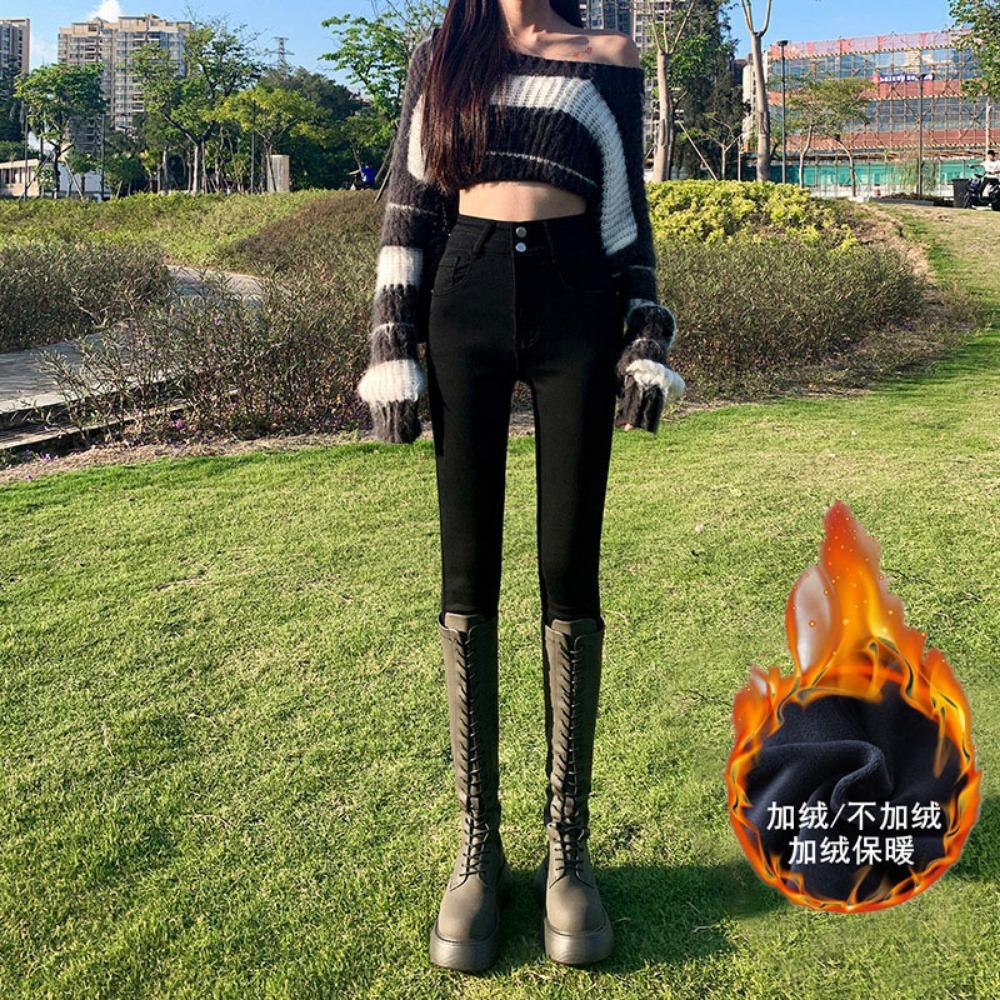Plus Size Pants High-waisted Stretch Skinny Jeans for Women