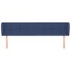 Vidaxl Wingback Headboard, Blue, 183X23X78/88 Cm, Fabric