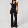Women Yoga Set 2PCS Sportswear Workout Clothes Athletic Wear Gym Outfits Legging Fitness Bra Crop Top Long Sleeve Sports Suits