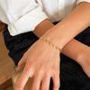 Daily Wear Sweet Heart Charms Bracelets Stainless Steel Gold PVD Solid Chains Wrist Hand Jewelry for Anniversary Girls Gifts