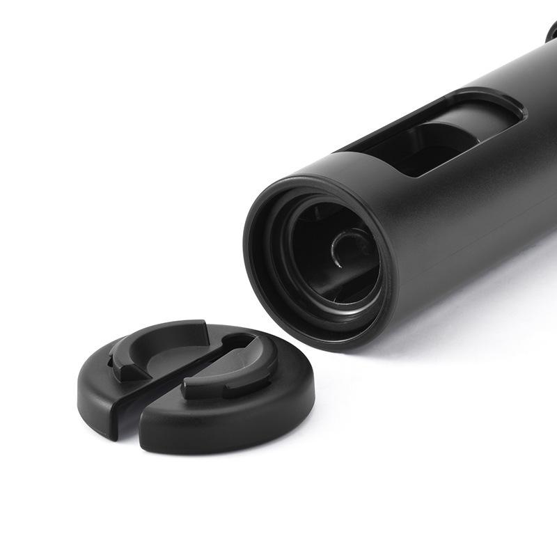Apribottiglie multifunzionale 2-in-1 apribottiglie manuale per vino rosso e champagne set da degustazione per uso domestico, nero di alta qualità.