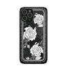 Retro Weiße Rose Blume Telefon Fall Für Iphone 11 12 Pro Max 13 Mini X Xr Xsmax 7 8 Plus Leder Silikon Weiche Stoßfest Abdeckung