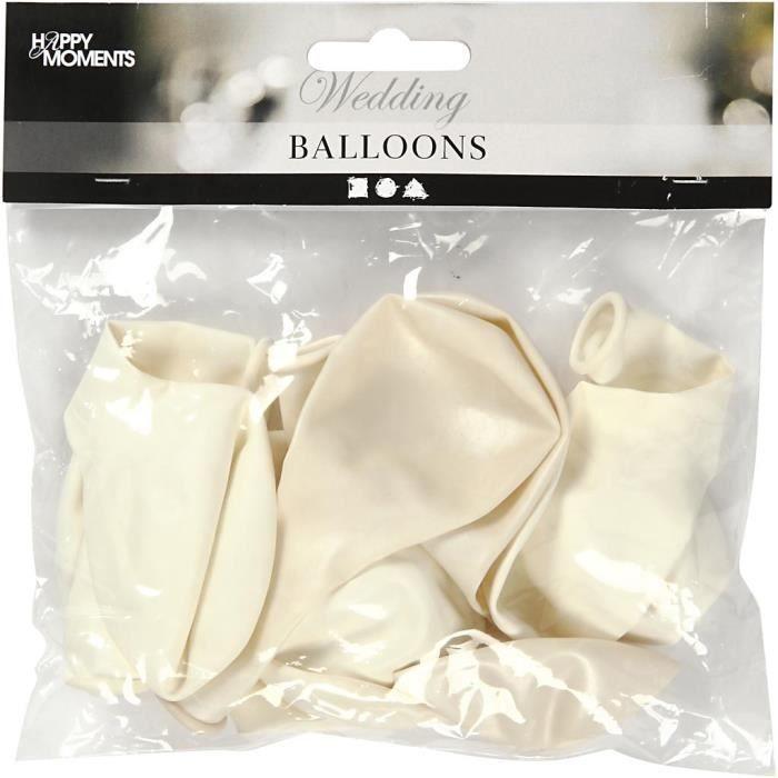 Balloons - HAPPY MOMENT - Round - Natural Rubber - Helium - 4 Hours of Inflation