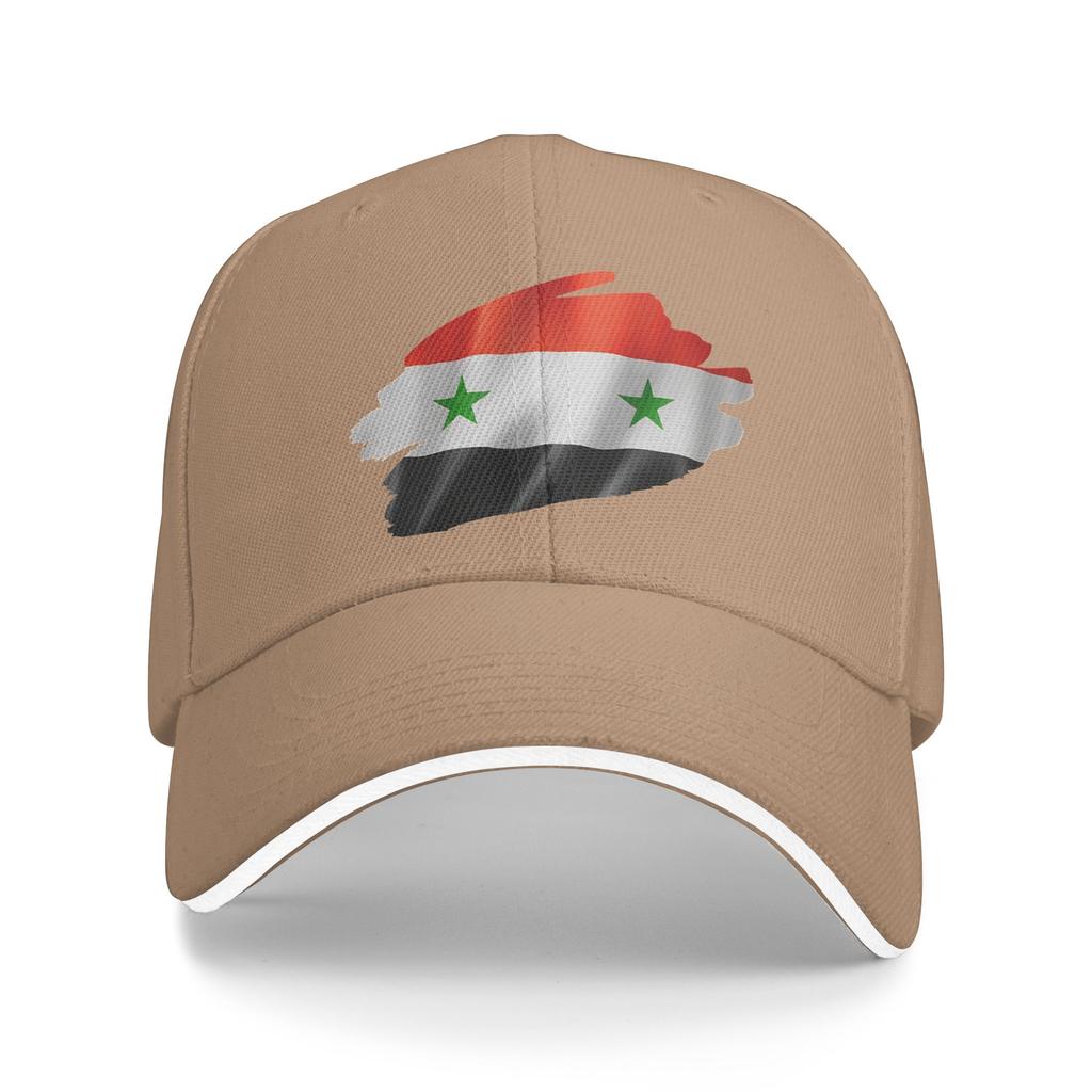 Syrian Flag Brush Style Baseball Cap Female Male Custom Logo Trucker Hat Summer Fashion Outdoor Sports Sun Snapback Cap