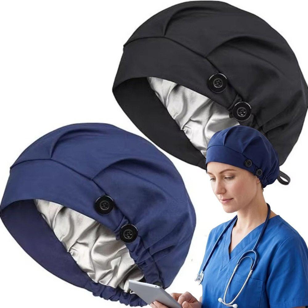 Cotton Operating Room Work Hat HeadCover Postpartum Head Cap Double Layer Turban Hat Men Women