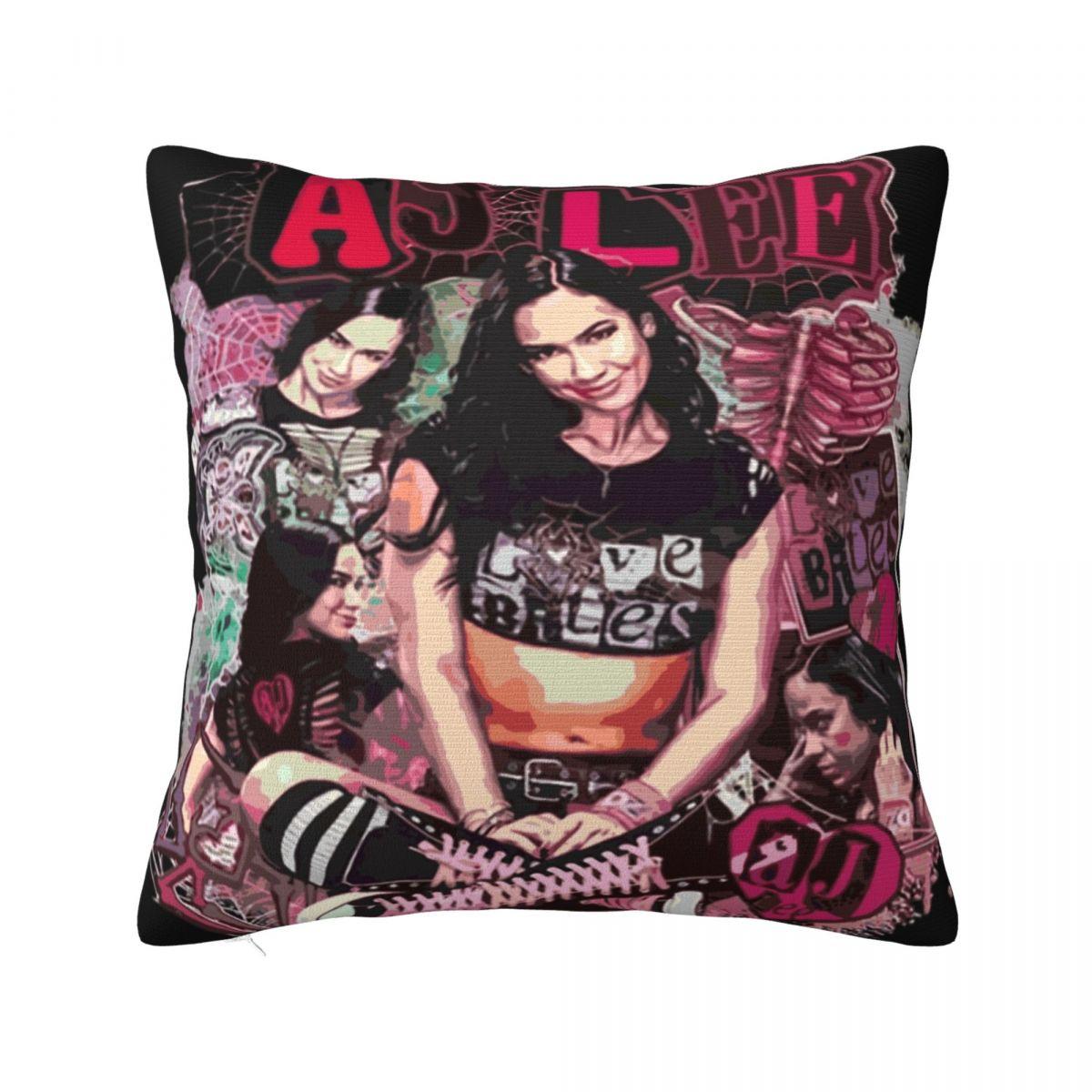 

AJ Lee Love Bites Square Pillow Cases Cushion Cover Awesome Zipper Decor Pillowcase for Home 18 30x30cm 12x12in