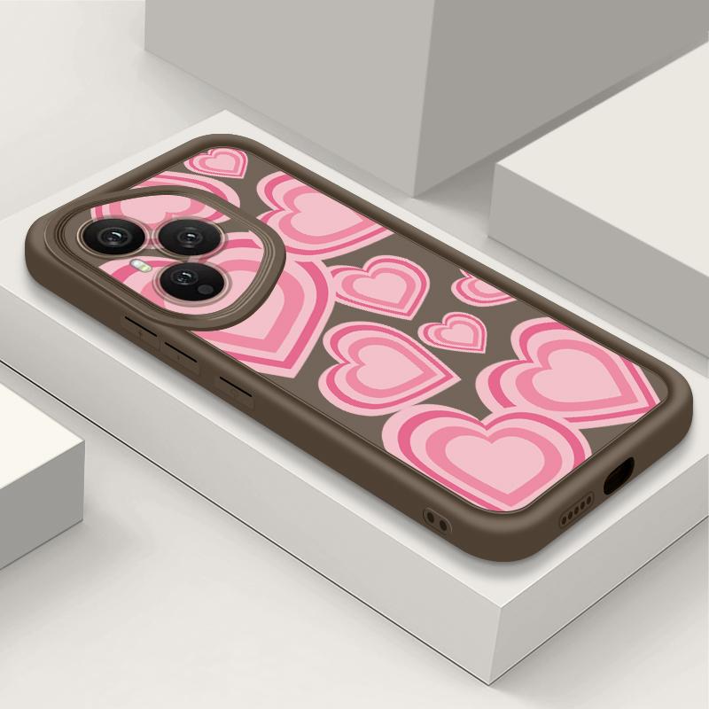 Y2K Retro Gradient Love Hearts Pattern Case For Honor 400 Lite 200 Pro Shockproof Bumper Soft Silicone Cover For Honor X9C Smart X8C