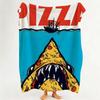Food H Hamburger P Pizza Throw Flannel Throw Blanket Suitable for Sofa Living Room Bedroom