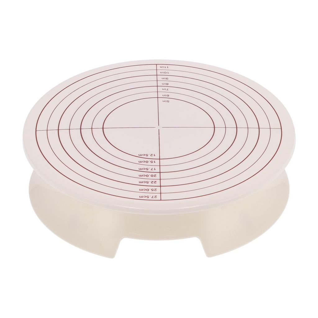 DIY Kuchen Drehteller Basis Rutschfest Drehbar Kuchen Dekorierständer Backwerkzeug mit Skala