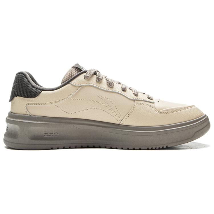 Li Ning Lantern Festival Fashion Trend Shock Absorbing Lightweight Increased Height Low Top Skate Shoes Men Skate Shoes Sand Khaki AGCV315-3
