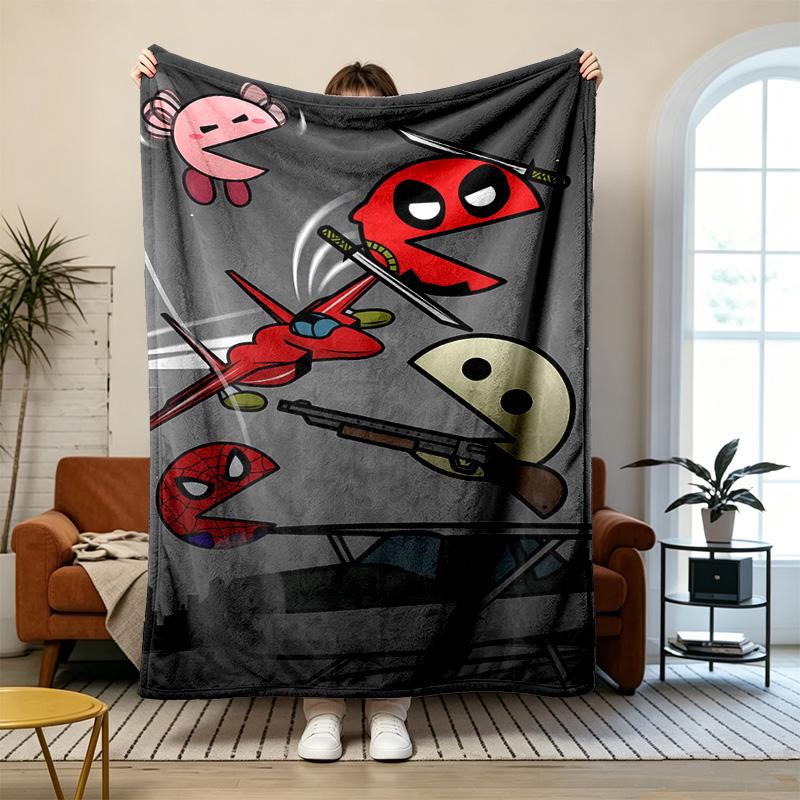 Pac-Man Soft and Comfortable Flannel Suitable for Sofas Living Rooms Outdoor Camping Travel and Also Makes a Great Anniversary Gift