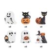Spooky Cartoon Lollipop Cards Ghost Mixed Style Halloween Lollipop Decor Skull Witch Candy Paper Holders Children