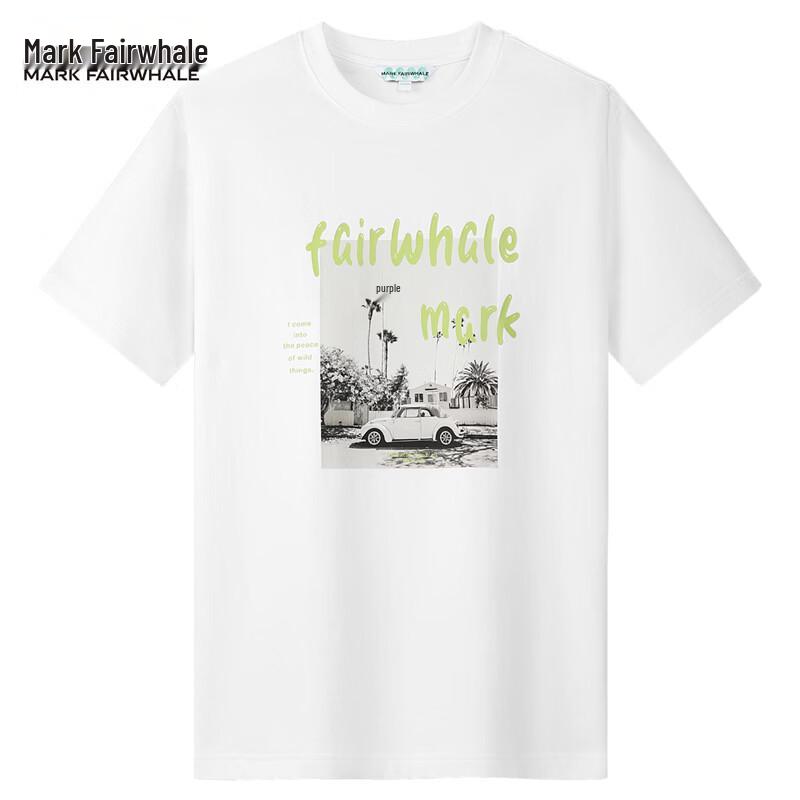 

Mark Fairwhale Skin-Friendly Printed Round Neck Short Sleeve T-Shirt 165/38
