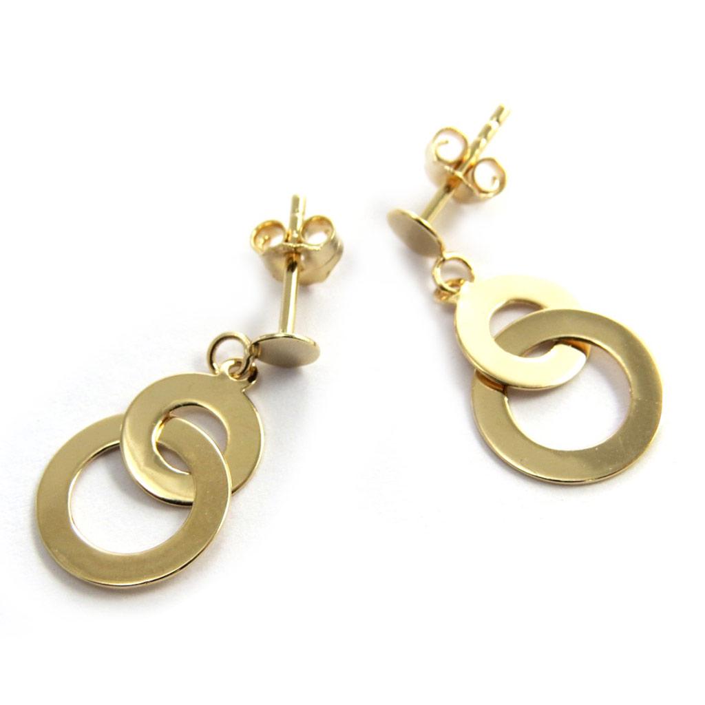 Les Trésors De Lily [N2907] - Gold Plated 'Choréographie' Earrings - 22x11 Mm