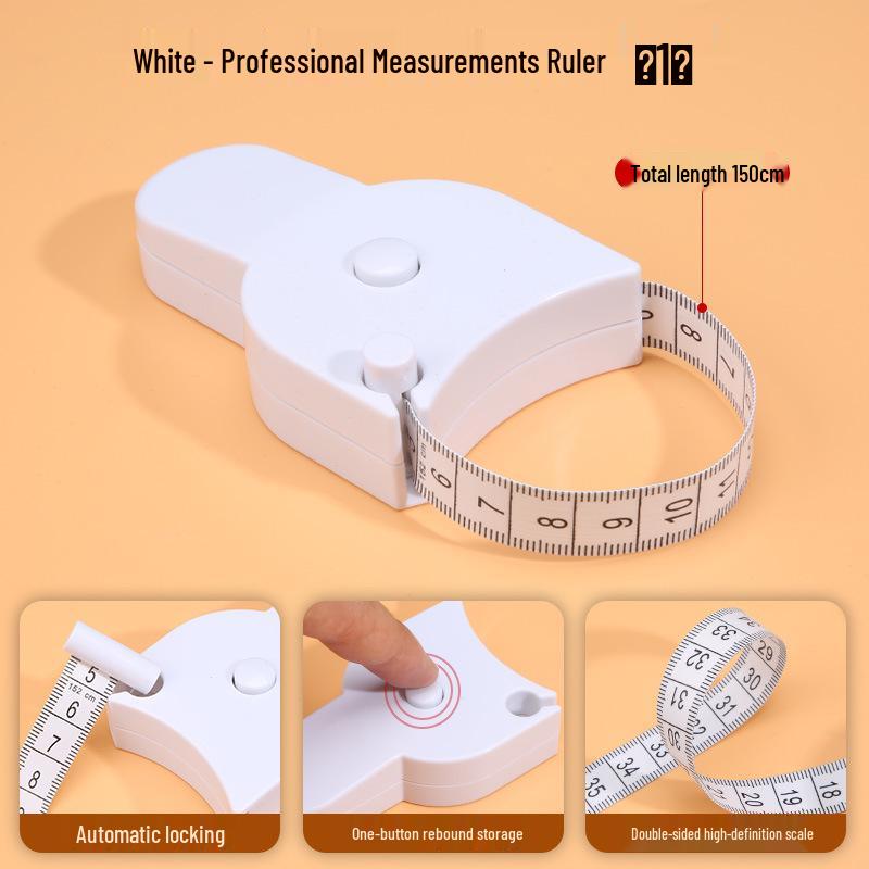 3D Household Automatic Measuring Tape - PVC Double-Sided Scale, Portable & Retractable