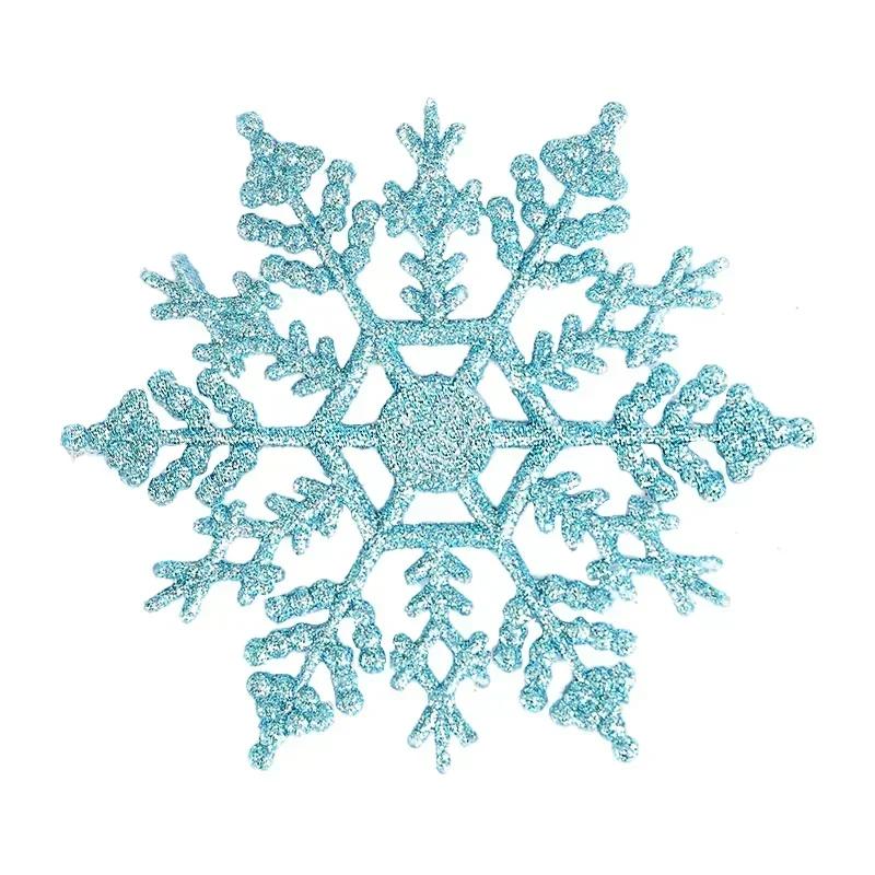 

42mm Glitter Gold Powder Cloth Christmas Snowflakes Patches DIY Craft Ornaments Decoration Party Fake Snowflake Decoration 6pcs