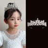 Vintage Silver Floral Crown Shiny Princess Rhinestone Tiara Luxury Crown Hair Accessory  Girls