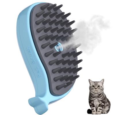Dampfbürste für haarende Katzen, Katzenbürste mit Dampf, Wiederaufladbare Dampf-Tierbürste für Katzen, Dampf-Katzenbürste 3-in-1 zum Reinigen und Entfernen loser Haare