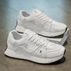 Fashion Men's White Sneakers Autumn Fashion Lace Up Outdoor Casual Shoes Lightweight Comfortable Mesh Breathable Non Slip Running Shoes