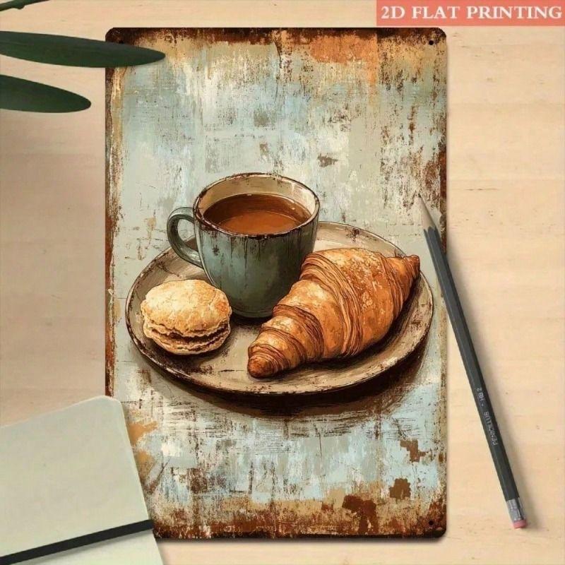 

Vintage Paris Cafe Metal Poster 8x12 Inch Wall Art for Kitchen