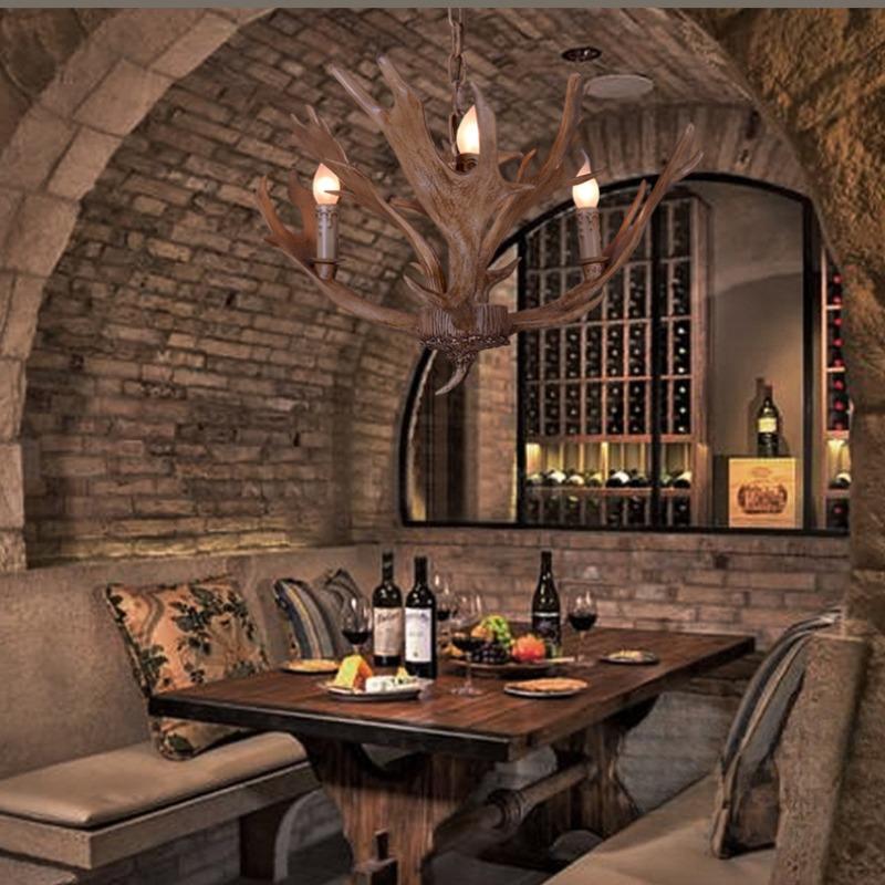 Antler Chandelier Vintage Restaurant Clothing Store Creative Personality Living Room Cabin Chandelier