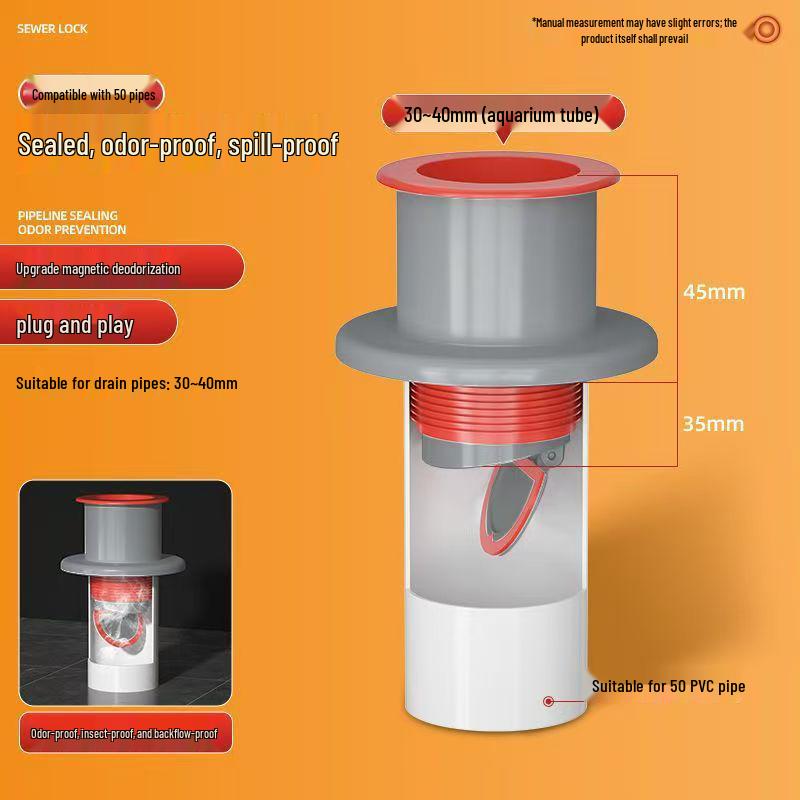 Odor-Blocking Sealing Ring: Kitchen Sink Backflow Preventer and Floor Drain Cap