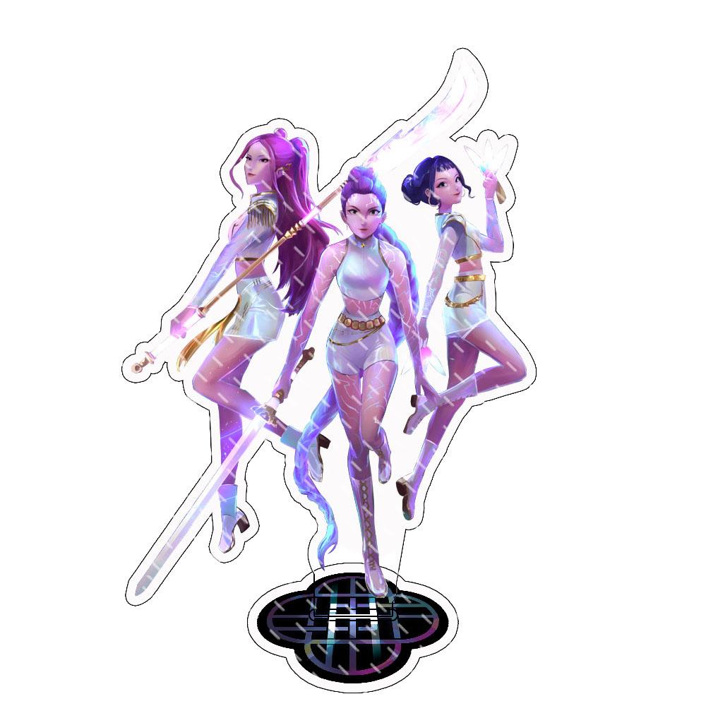 Anime KPop Demon Hunters Figure Acrylic Stand Model Rumi Mira Zoey Birthday Tabletop Decoration Christmas Fans Gifts 15cm