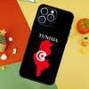 Tunisia Flag Map Phone Case For iPhone 17 Pro Max 16 15 14 12 11 13 Pro Max Plus 12 13 Mini 16e 17 Air Cover