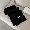 New Solid Color Flat Scarf for Winter Women's Knitted Wool Soft and Waxy Warm Scarf Korean Style Couple Versatile Fashion