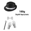Michael Jackson Cosplay Requisite MJ Hut mit Perücke Handschuh Brillen Set Fans Performance Kostüm Geburtstag Tanz Geschenke Halloween Cosplay