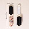 A Portable Folding Mirror Comb with Various Fruit Pattern Designs, Nylon Brush Air Cushion comb,Special for Real Hair Wigs