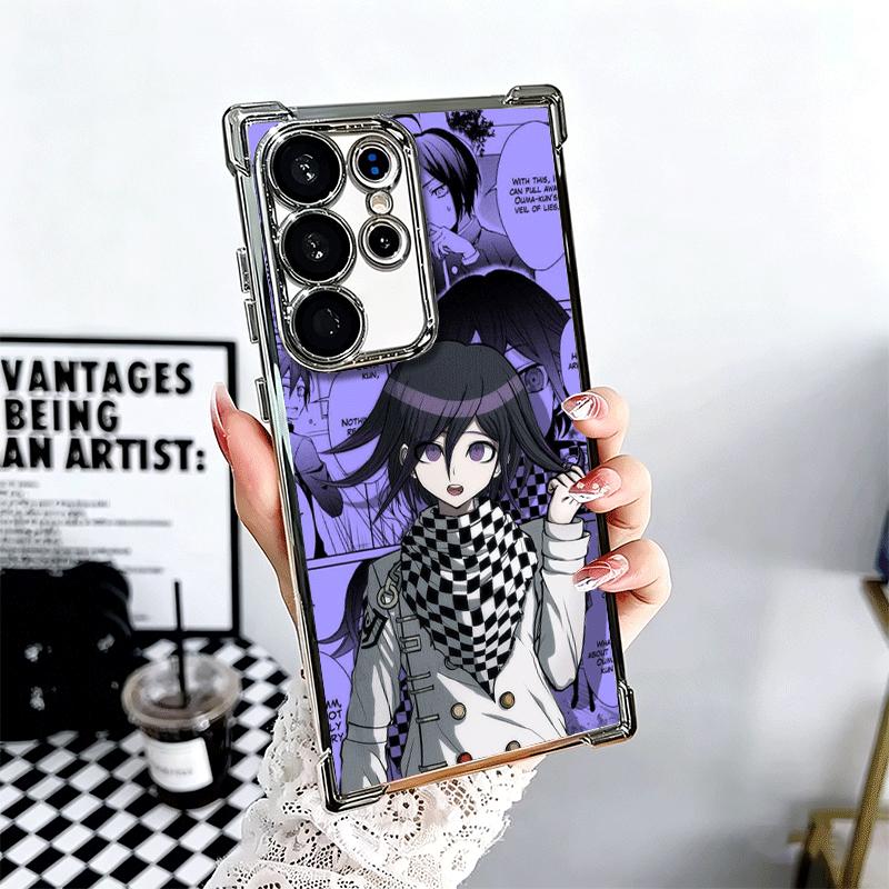 Anime D-Danganronpa Plating Phone Case For Samsung Galaxy S24 S25 FE S26 Edge S23 Ultra S22 S21 Plus S20 Anti-Fall Airabag Cover