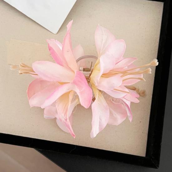 Dámská sponka do vlasů 3D umělá květinová dekorace vlásenka zadní část hlavy velká skřipcová sponka lehké vlasové doplňky