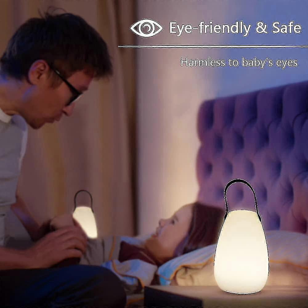 Rechargeable Table Lamp Outdoor Led 8 Colors Dimmable Wireless Table Lamp With Remote Control, 4 Dimmable Levels, Eye Protection 3000k [energy Class A