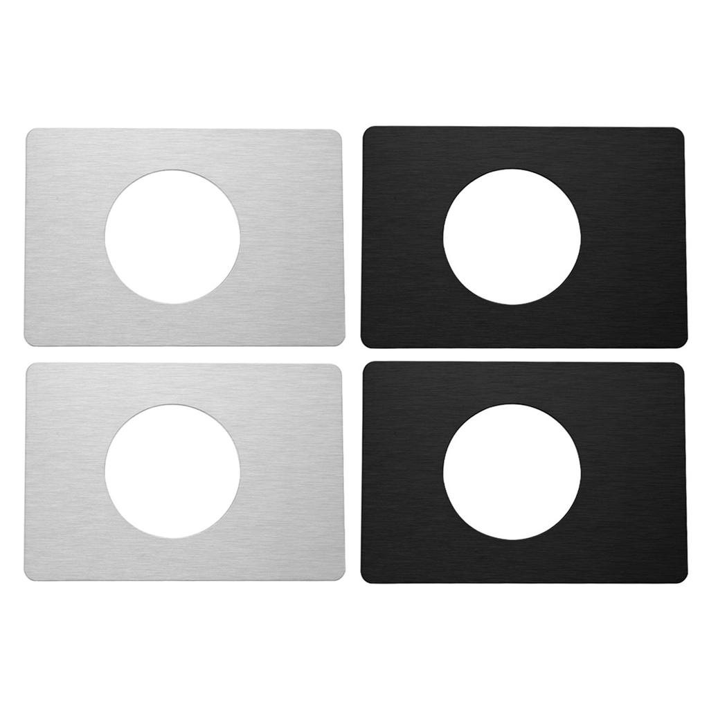 2Pcs Stainless Steel Door Lock Repair Plate Door Reinforcement Plate Door Handle Fixing Cover Filler Repair Backplate