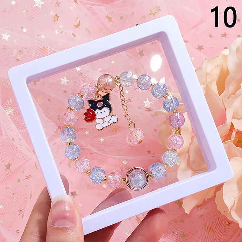 Sanrio Cute Cartoon Beaded Bracelet Kuromi Cinnamoroll Colorful Bead Bracelet Sweet Girlfriend Gifts Toys For Girls