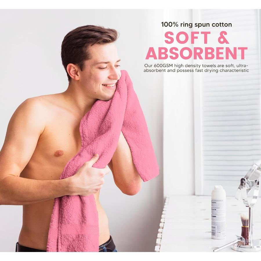 100% Baumwolle 6er-Pack Badetuch-Set für den Heimgebrauch Schnelltrocknend Superabsorbierend Leicht und Weiche Textur Ideal für Badezimmer, Fitnessstudio oder