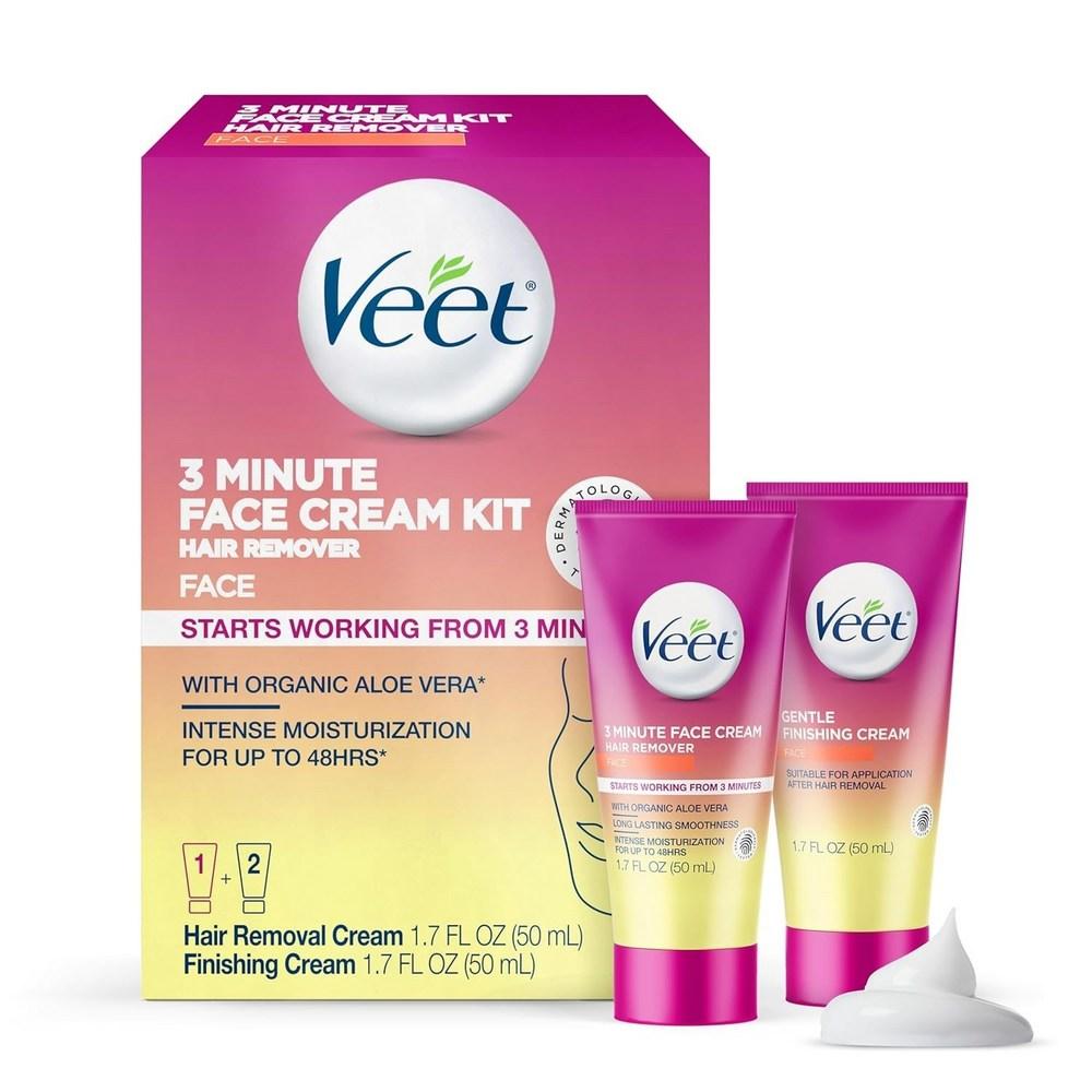 Women's 3-Minute Facial Hair Removal Cream Containing Aloe