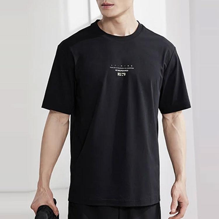 Li-Ning Training Quick-Dry Ice Silk Round Neck Short Sleeve T-Shirt Men Tops Black ATSR039-1