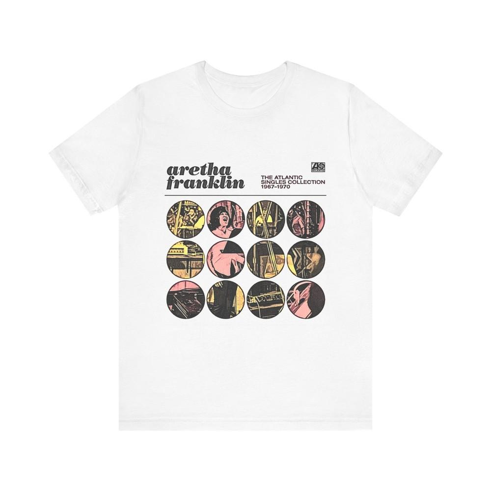 

Aretha Franklin Short Sleeve Tee Shirt Graphic Print Crewneck Unisex Gift NEW XL
