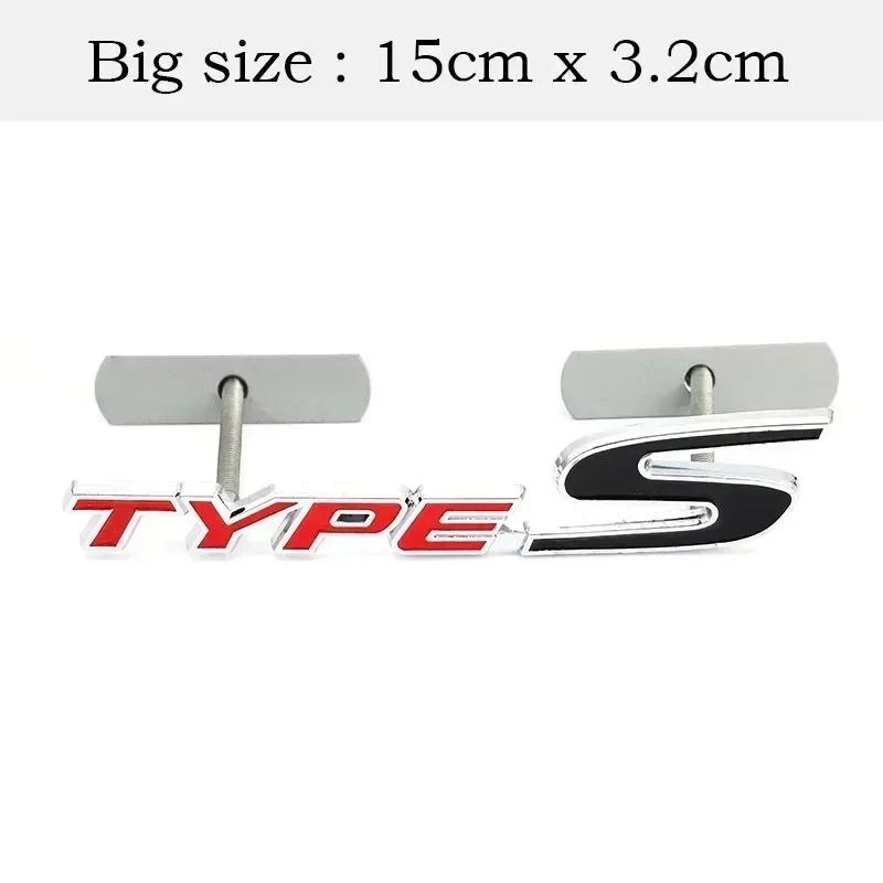 3D Metal Car Front Grille Emblem Badge Decals for Honda Type R Racing Type S Sport Logo Civic Accord CRV HRV CITY CRIDER Pilot