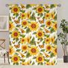 Set Of 2 Yellow Sunflower Butterfly Print Filter Curtain Digital Printing Suitable Living Room Bedroom Home Decoration For Area Made Polyester