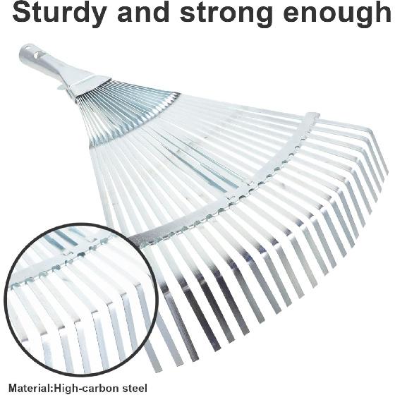 DOITOOL Adjustable Leaf Rake Expandable Gardening Rake Head for Lawn for Leaves Collection for Garden Use