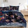 3pcs Wednesday Bedding Set Down Comforter Cover and Pillowcases, Suitable for All Seasons(No Insert)-0729035