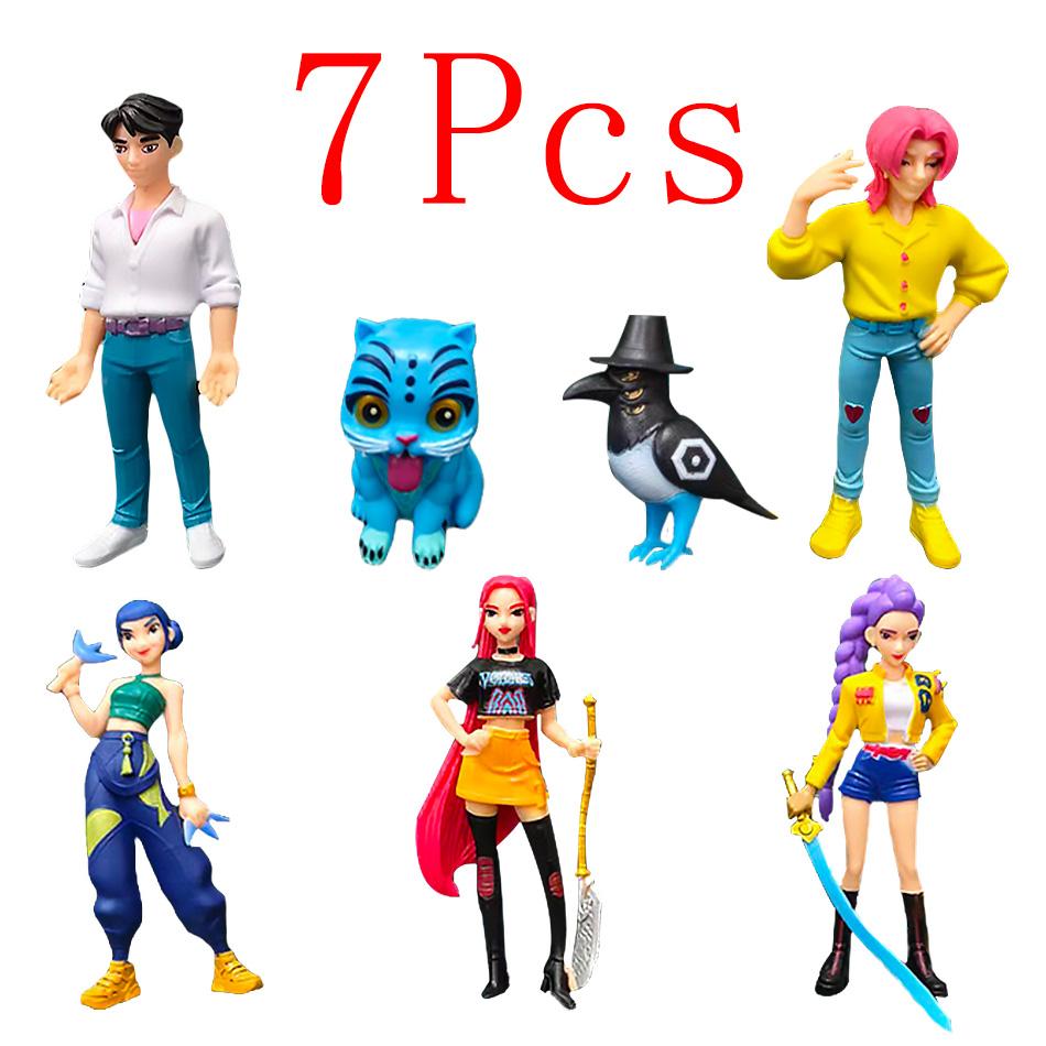 100% NEW Kpop Devil Hunter Rumi Zoe Mira anime polyvinyl chloride character collection desktop trinkets Childrens New Year gift