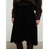 Anggae Velvet Midi Wrap Skirt Brown