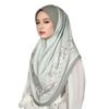 Ethnic Women Headscarf With Crystals Cotton Summer Fashion Wrap For Casual Wear